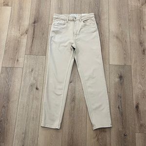 Stradivarius slim fit MOM jeans in Stone - 8